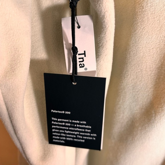 TNA Sz XL Polar Shirt Fleece Snap Button Shirt in Whisper White New With Tags - Picture 6 of 9